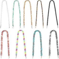 Mixed Color 25Pcs Acrylic Paperclip & Cable Eyeglasses Chains, with Eyeglass Holders, for DIY Eyeglasses Chains Set Making, Mixed Color, Eyeglass Holder: 16pcs/set