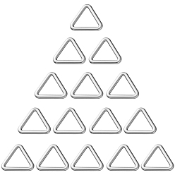 Платина 20 шт. треугольные соединительные кольца из сплава, 3 образные пряжки, платина, 30x33x3 мм, внутренний диаметр: 21.5x24.5 мм