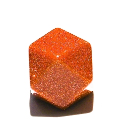 Камень с Пылевым Золотом Синтетические шестиугольные фигурки из золотого камня для украшения домашнего рабочего стола, 18 мм