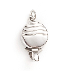 Нержавеющая Сталь Цвет Устойчивы к потускнению 304 застежки-коробки из нержавеющей стали, плоско-круглые, цвет нержавеющей стали, 16.5x9.5x4 мм, отверстие : 2.3 мм