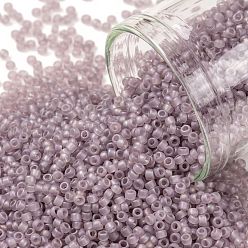 (166F) Transparent AB Frost Light Amethyst Toho runde Rocailles, japanische Rocailles, (166 f) transparenter Amethyst mit Frostlicht, 15/0, 1.5 mm, Bohrung: 0.7 mm, ca. 135000 Stk. / Pfund