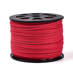 Малиновый Замша Faux шнуры, искусственная замшевая кружева, малиновый, 1/8 дюйм (3 мм) x 1.5 мм, о 100yards / рулон (91.44 м / рулон)