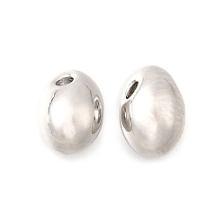 Платинированный Латунь прелести, без кадмия, без никеля и без свинца, овальные, Реальная платина, 7x5 мм, отверстие : 1.2 мм