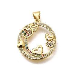 Настоящее золото 18K Стойка металлическая латунная микропрофилированная кубическая циркония подвески, долговечный, без свинца и без кадмия, бабочки прелести, реальный 18 k позолоченный, 23x20.5x3.5 мм, отверстие : 5 мм