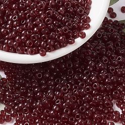 (RR2410) Transparent Dark Topaz MIYUKI Round Rocailles Beads, Japanese Seed Beads, 8/0, (RR2410) Transparent Dark Topaz, 8/0, 3mm, Hole: 1mm, about 19000~20500pcs/pound