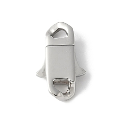 Нержавеющая Сталь Цвет 316 хирургические байонетные застежки из нержавеющей стали, овальные, цвет нержавеющей стали, 17x10x4 мм, отверстие : 2x3 мм