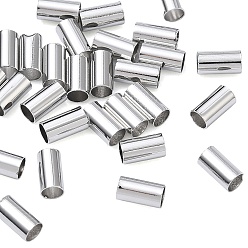 Platinum SHEGRACE Brass Beads, Cadmium Free & Nickel Free & Lead Free, Column, Platinum, 5x3x3mm, Hole: 2mm