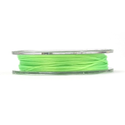 Lime Strong Stretchy Beading Elastic Thread, Flat Elastic Crystal String, Lime, 0.8mm, about 10.93 yards(10m)/roll