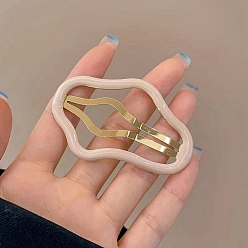 Pink Заколки для волос в форме облака из железного сплава, аксессуары для волос в стиле эмали для девочек, розовые, 67x42 мм