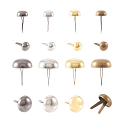 (52) Непрозрачная лаванда 320шт 8 стиль железные гвозди, скрапбукинга, Фотоальбом, украшение свадебных принадлежностей, детские куклы, бумажные карточки diy, разноцветные, 0.8~2x1.5 см, Внутренний диаметр: 1.2 cm, 40 шт / стиль