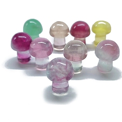 Флюорит Фигурки целебных грибов из натурального флюорита, Украшения из камня с энергией Рейки, 20 мм