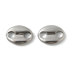 Stainless Steel Color Non-Tarnish 304 Stainless Steel Links Connectors, Coffee Bean, Stainless Steel Color, 14x10x3.5mm, Hole: 3.5mm