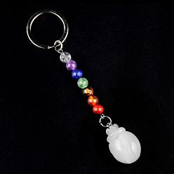 Хрусталь Брелок с кристаллами кварца, с кварцевым резонатором, аметист, ляпис, авантюрин, красный агат, красная яшма, жук, 11 см