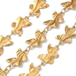 Золотой 304 цепи из нержавеющей стали, несварные, бабочка, золотые, 20.5x12.5x1.7 мм