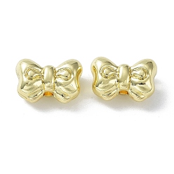 Golden Rack Plating Alloy Beads, Bowknot, Golden, 8.5x12.5x6mm, Hole: 1.6mm