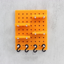Оранжевый Пластиковые настенные перфорированные миниатюрные украшения, аксессуары для домашнего кукольного домика с микро-ландшафтом, притворяясь опорными украшениями, оранжевые, 100x80x23 мм