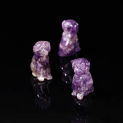 Аметист Природный аметист украшения дисплей, украшение домашнего офиса, собака, 42 мм