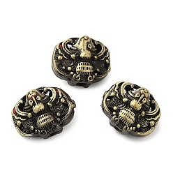 Brushed Antique Bronze Латунная бусина в тибетском стиле, долговечный, летучая мышь, щеткой античная бронза, 10x12.5x8 мм, отверстие : 1.8 мм