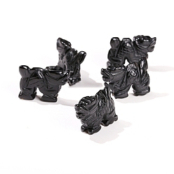 Обсидиан Резные фигурки драконов из натурального обсидиана, для украшения рабочего стола домашнего офиса, 38 мм