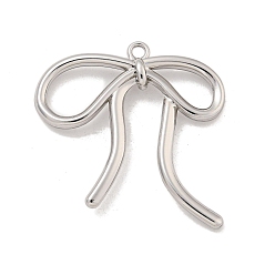 Платина Стойки подвески обшивки сплава, бантом прелести, платина, 35x35x5 мм, отверстие : 2 мм