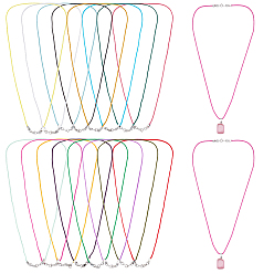 Платина 16 шт. нейлоновые шнуры для изготовления ожерелий, с латунной фурнитурой , платина, 20.67 дюйм (52.5 см)