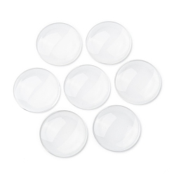 Clear Transparent Glass Cabochons, Clear Dome Cabochon for Cameo Photo Pendant Jewelry Making, Clear, 34.5~36x7.5mm