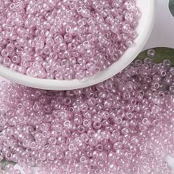 (RR3503) Transparent Pale Orchid Luster MIYUKI Round Rocailles Beads, Japanese Seed Beads, (RR3503) Transparent Pale Orchid Luster, 8/0, 3mm, Hole: 1mm, about 422~455pcs/bottle, 10g/bottle