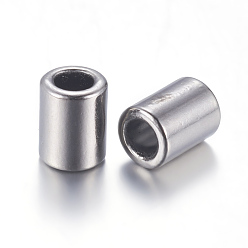 Gunmetal Tibetan Style Alloy Beads, Column, Cadmium Free & Nickel Free & Lead Free, Gunmetal, 8x6mm, Hole: 3.5~4mm