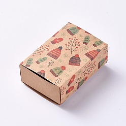 Colorful Creative Portable Foldable Paper Drawer Box, Jewelry Candy Wedding Party Gift Packaging Boxes, Rectangle, Hat Pattern, Colorful, Box: 8.4x6x3cm
