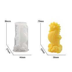 Sea Horse Морской организм, силиконовые формы для свечей своими руками, для изготовления свечей, морской конек, 46x37x86 мм