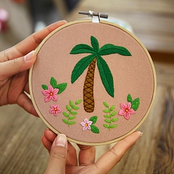 Дерево Стартовые наборы для вышивки своими руками, включая ткань для вышивания и нитки, игла, пяльцы, инструкция, дерево, 150 мм