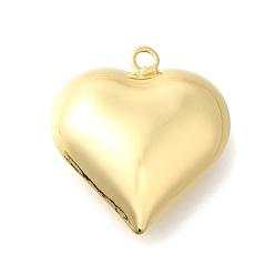 Настоящее золото 18K Стойки обшивки латунные подвески, без кадмия и без свинца, долговечный, сердце прелести, реальный 18 k позолоченный, 33x30x11.5 мм, отверстие : 3 мм