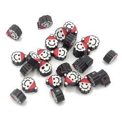 Снеговик Новогодние бусы из полимерной глины ручной работы, снеговик, 10 мм, около 1000 шт / упаковка