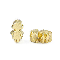 Light Gold Rack Plating Alloy Spacer Beads, Girl, Light Gold, 6.5x4x3mm, Hole: 1.4mm