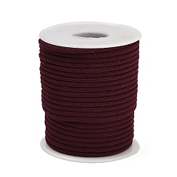 Темно-Красный Нейлоновые нити, Миланские шнуры / витые шнуры, темно-красный, 3 мм, около 21.87 ярдов (20 м) / рулон
