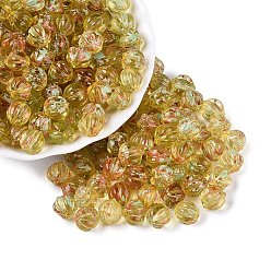 Шампанско-Желтый Прозрачные стеклянные бусины пикассо, тыква, шампанское желтый, 8.5~9 мм, отверстие : 0.9~1.2 мм, Около 750 шт / фунт