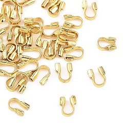 Real 18K Gold Plated SHEGRACE Brass Wire Guardian, Tube, Cadmium Free & Nickel Free & Lead Free, Real 18K Gold Plated, 4.5x5x1.3mm, Hole: 0.6mm