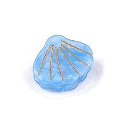 Светло-Голубой Заколки для волос в форме когтей из ацетата целлюлозы, аксессуары для волос для женщин и девочек, оболочка, Небесно-голубой, 30x28 мм
