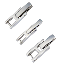 Stainless Steel Color 3Pcs 3 Styles 304 Stainless Steel Watch Band Clasps, Stainless Steel Color, 17.5~18x3.5~6x3.5mm, 1pc/style