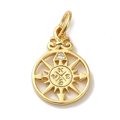 Золотой 925 подвески-компасы из стерлингового серебра с прозрачным фианитом, с прыгающими кольцами и 925 штампом, золотые, 15x10x1 мм, отверстие : 3 мм