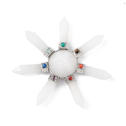 Хрусталь Чакра природный кристалл кварца энергетическая башня пирамида, 7 точечная башня, шестигранная призма, орнамент, излучатель энергии для медитации, 101~106x20.5 мм