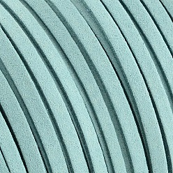 Светлый Стально-синий Замша Faux шнуры, искусственная замшевая кружева, темные бирюзовый, 6x1.5 мм, 100 ярдов / рулон (300 футов / рулон)