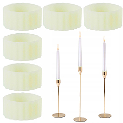 White 20Pcs Silicone Stretch Rings, Candle Protector Rings, White, 22x10mm, Inner Diameter: 18mm