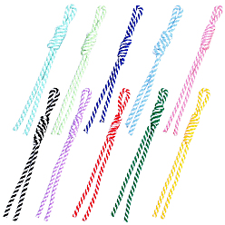 (52) Непрозрачная лаванда 10шт. 10 цвета нейлоновые подвески для украшения сумок, разноцветные, 255x13~14 мм, отверстие : 25x8 мм, 1 шт / цвет