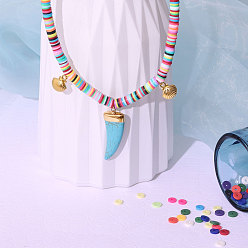 Aquamarine Flat Round Eco-Friendly Handmade Polymer Clay Beads, Disc Heishi Beads for Hawaiian Earring Bracelet Necklace Jewelry Making, Aquamarine, 8x0.5~1mm, Hole: 2mm, about 380~400pcs/strand, 17.7 inch