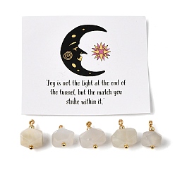 White Moonstone Natural White Moonstone Pendants, Faceted Nuggets Charms, with Golden Tone Brass Findings, 14~14.5x9~10.5x9~10mm, Hole: 1.5~2mm, 5pcs/bag