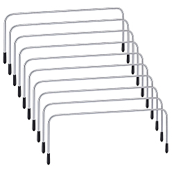 Platino Armazón de bolso de mano de alambre galvanizado, Estructura interna del maletín médico, Platino, 73x200x3 mm