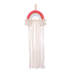 Коралловый Хлопковые радужные подвесные держатели для волос, витрины для хранения аксессуаров для волос, коралл, 75x28 см