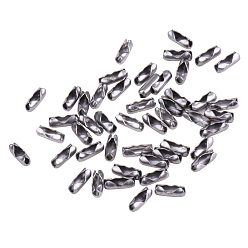 Stainless Steel Color 304 Stainless Steel Ball Chain Connectors Jewelry Necklace Clasps 9x3.5mm, about 50pcs/bag, Stainless Steel Color, 9x3.5mm, Hole: 1mm, Fit for 2.5mm ball chain