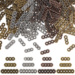 (52) Непрозрачная лаванда 240 шт. 12 стили тибетские литые распорки, прямоугольные, разноцветные, 10.5~20x4.3~5 мм, отверстие : 1~1.5 мм, 20 шт / стиль